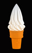 Cone ice cream isolated over black Cone ice cream isolated over black