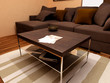 modern bright living room with sofa