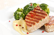 tuna steak with broccoli tuna steak with broccoli