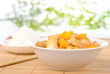Chicken with cashew and mango