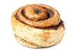 sweet bun with cinnamon isolated on white background