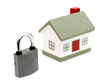 miniature house with lock