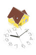 Model house and clock face