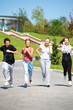 Students running