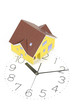 Model house and clock face