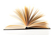 open book over white background
