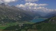 Ziehende Wolken, Berge, Seen im Engadin (Schweiz), Zeitraffer