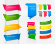 Photo en ligne au meilleur prix Huge set of colorful origami paper banners. Vector illustration.