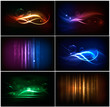 Set of colorful abstract neon backgrounds. Vector. Set of colorful abstract neon backgrounds. Vector.