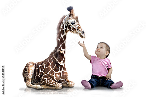 Photo: Giraffenkind Menschenkind Giraffenkind Menschenkind