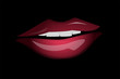Sensual mouth. vector
