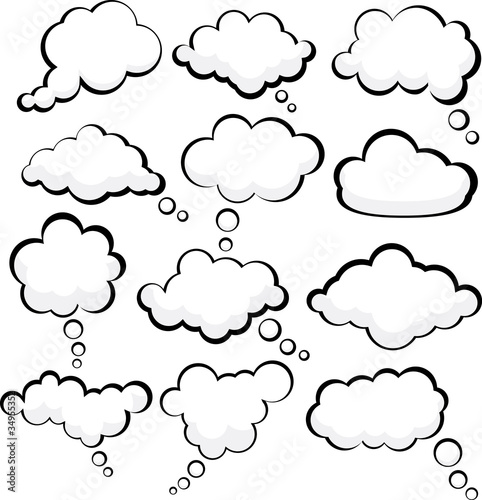 Vektor: Speech clouds. Speech clouds.