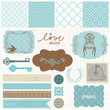 Photo en ligne au meilleur prix Scrapbook design elements - Vintage Love Set