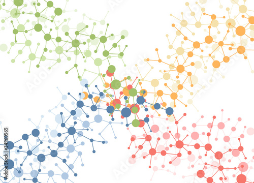 Vector: color molecule connection vector background color molecule connection vector background