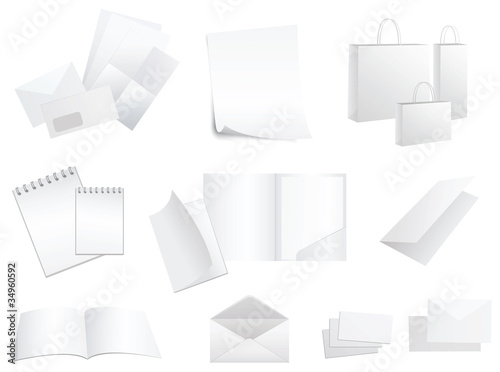 Vektor: white paper products vector white paper products vector