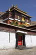 Ornate temple entrance at Buddhist monastery, Tibet