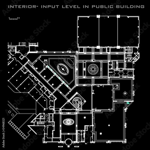 Vector: interion-input level in public building, vector interion-input level in public building, vector