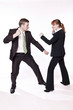 Photo: Businessfrau haut Businessmann - Kampfsport Businessfrau haut Businessmann - Kampfsport
