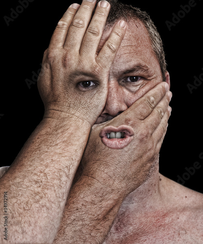 Photo: Creative concept image to represent freedom of speech and abilit Creative concept image to represent freedom of speech and abilit