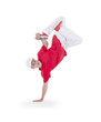 Teenager dancing breakdance in action