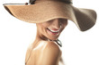 Smiling woman in hat