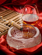 Cuban cigar and liquor over the ash tray Cuban cigar and liquor over the ash tray