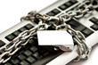 Concept of internet security with padlock and keyboard Concept of internet security with padlock and keyboard