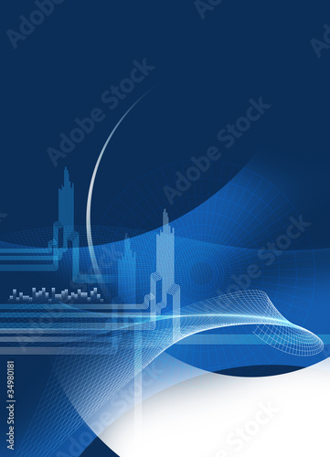 Illustration: finacial blue template finacial blue template