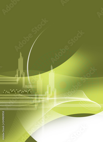 Illustration: green financial template green financial template