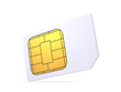 Sim card isolated on white background