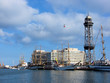 port of barcelona and the ships during the international regatta