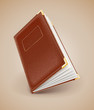 opening diary book with leather cover opening diary book with leather cover