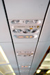 Air conditioning inside an airplane.