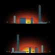 City. Urban section, vector