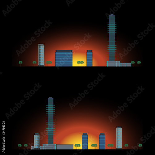 Vector: City. Urban section, vector City. Urban section, vector