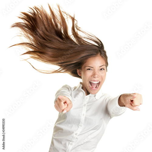 Foto: happy crazy excited woman screaming happy crazy excited woman screaming