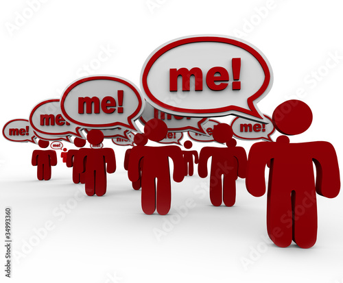 Illustration: Many People Shouting Me to Stand Out in a Crowd Many People Shouting Me to Stand Out in a Crowd