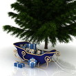 Christmas Tree and Christmas Santa sledge with gifts
