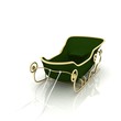 Christmas Santa sledge on a white background
