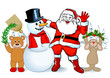 Weihnachtsmann und Schneemann Weihnachtsmann und Schneemann