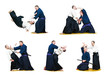 Sparring of two jujitsu fighters