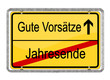 Schild Gute Vorsätze