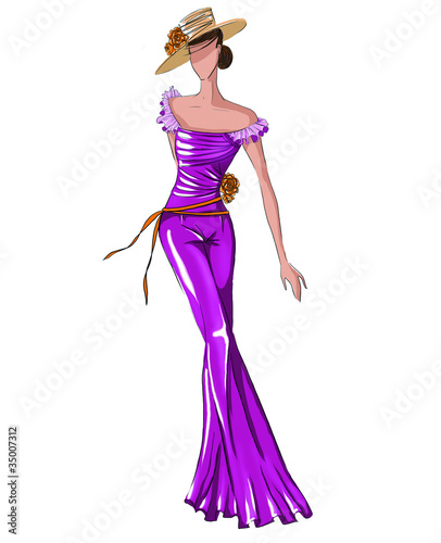 Illustration: Fashion dress tracksuit Fashion dress tracksuit