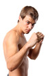 Photo: Young man, sportsman. (isolated) Young man, sportsman. (isolated)