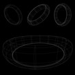 3d wireframe rings