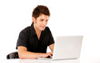 Foto: Male student with laptop Male student with laptop