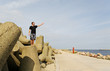 Man on the mole.