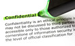 CONFIDENTIAL highlighted in green