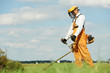 Grass trimmer works