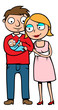 Parents and their new born baby